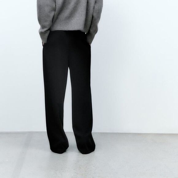 Zara Wide Leg Pants With Darts New - Picture 9 of 10
